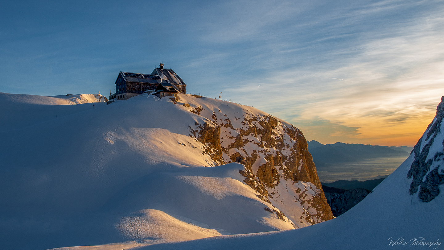 Winter sunset in Julian Alps